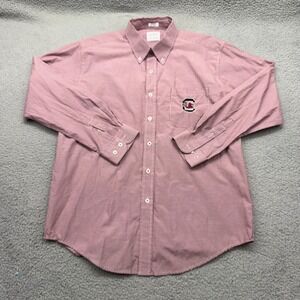 Campus Specialties Mens Size Large Garnet Gingham South Carolina Gamecocks Shirt